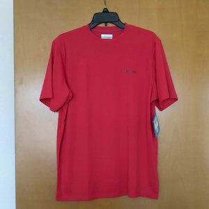 🆕Columbia Men's River Chill Short Sleeve Shirt, Medium - Mountain Red